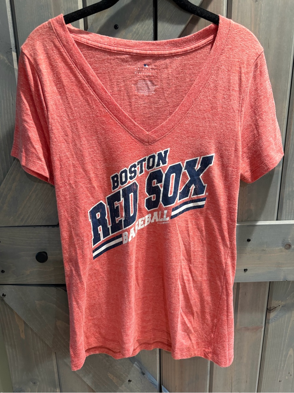 Boston Red Sox MLB 5th & Ocean Pink V Neck Tee Medium